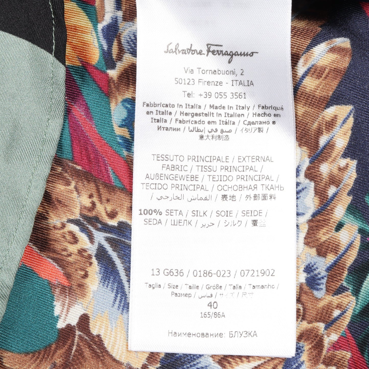 Shirts Dress Deep Jade パッチワーク ロング シャツ シルク ライトグリーン ブラック マルチカラー サルヴァトーレフェラガモ