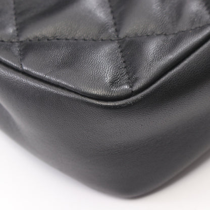 マトラッセ チェーンショルダーバッグ ラムスキン ブラック ゴールド金具 シャネル バッグ CHANEL