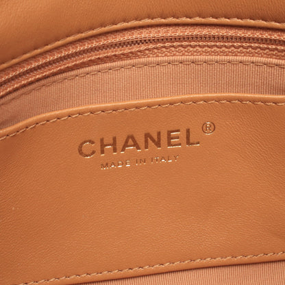 マトラッセ スモールフラップバッグ チェーンショルダーバッグ レザー ブラウン ゴールド金具 シャネル バッグ CHANEL