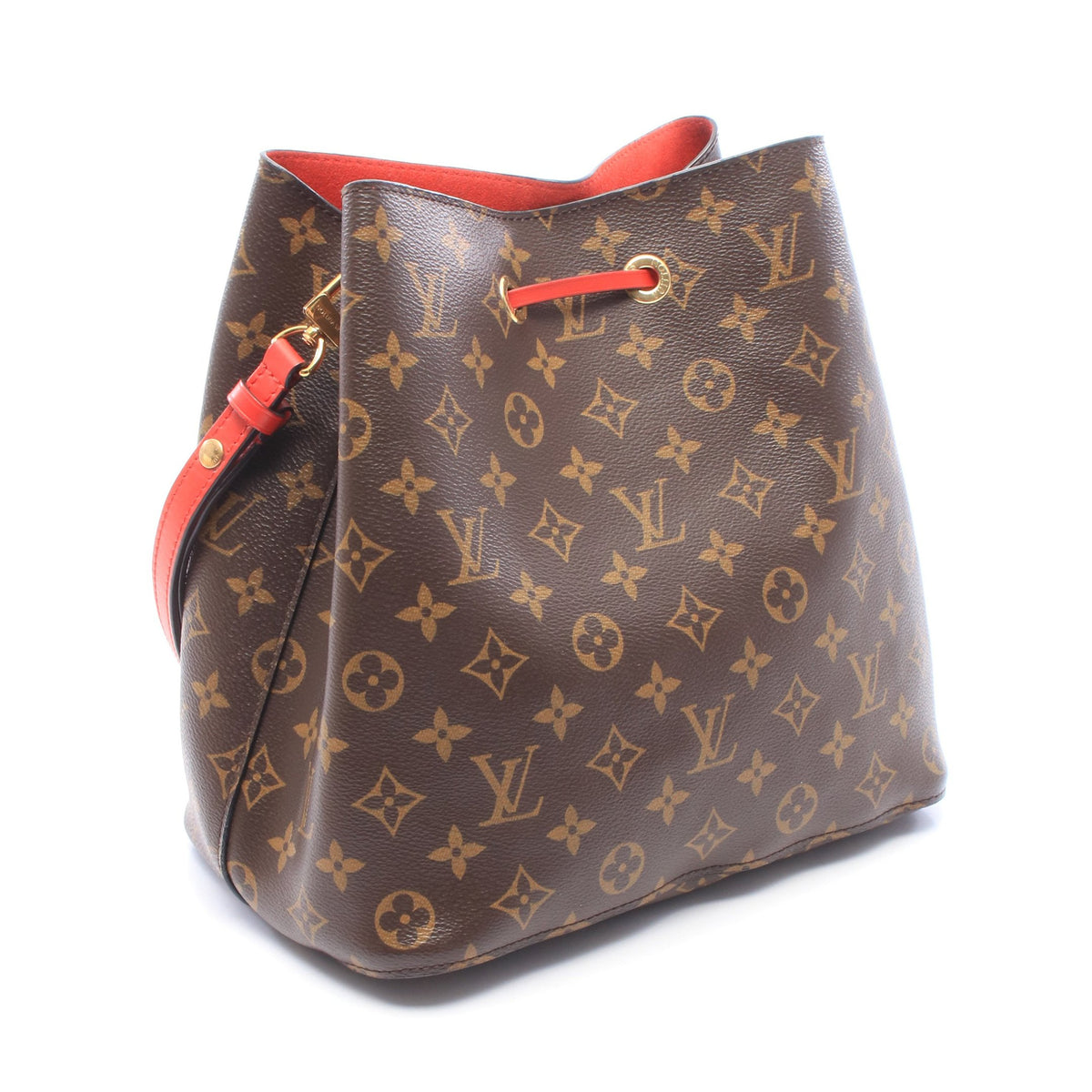ネオノエ モノグラム コクリコ ショルダーバッグ PVC レザー ブラウン レッド ルイヴィトン バッグ LOUIS VUITTON