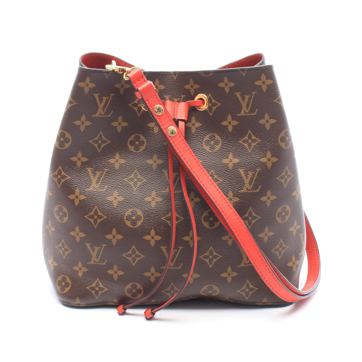 ネオノエ モノグラム コクリコ ショルダーバッグ PVC レザー ブラウン レッド ルイヴィトン バッグ LOUIS VUITTON