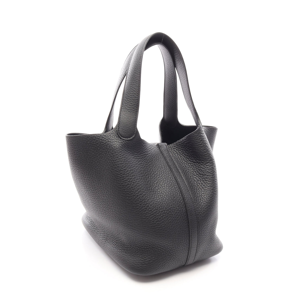 ピコタンロックMM ハンドバッグ トリヨンクレマンス ブラック シルバー金具 K刻印 エルメス バッグ HERMES