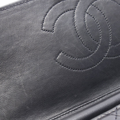 マトラッセ シングルフラップ チェーンショルダーバッグ ラムスキン ブラック ゴールド金具 シャネル バッグ CHANEL