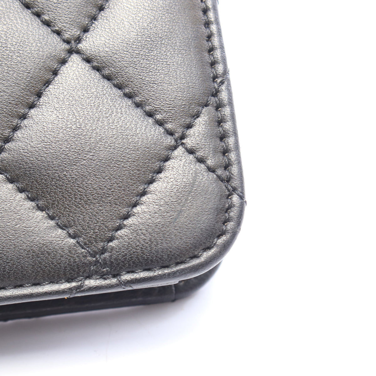 マトラッセ シングルフラップ チェーンショルダーバッグ ラムスキン ブラック ゴールド金具 シャネル バッグ CHANEL