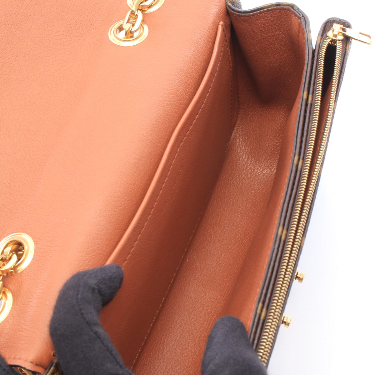 マルソー モノグラム キャラメル チェーンショルダーバッグ PVC レザー ブラウン ルイヴィトン バッグ LOUIS VUITTON