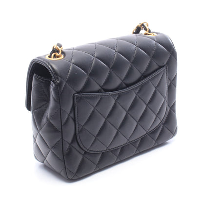 ミニマトラッセ チェーンショルダーバッグ ラムスキン ブラック ゴールド金具 シャネル バッグ CHANEL