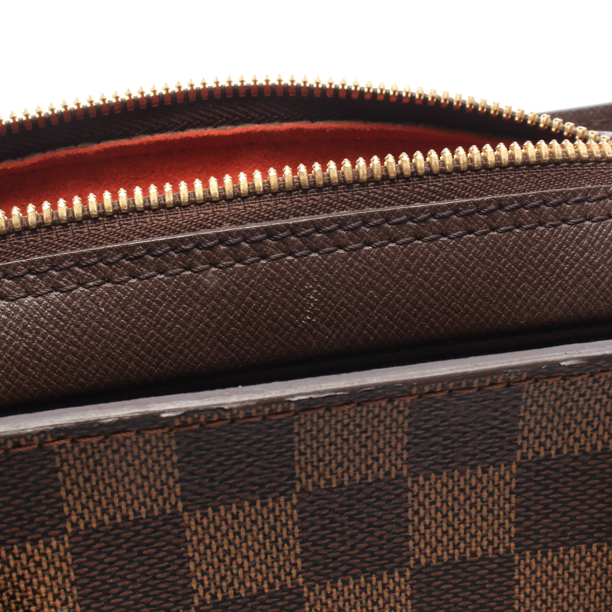 トリアナ ダミエエベヌ ハンドバッグ PVC レザー ブラウン ルイヴィトン バッグ LOUIS VUITTON