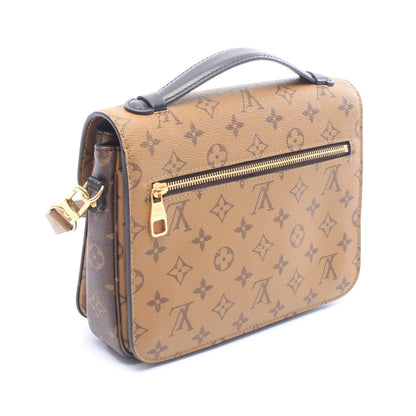 ポシェット メティス MM モノグラムリバース 2WAY ハンドバッグ PVC レザー ブラウン ブラック ルイヴィトン バッグ LOUIS VUITTON