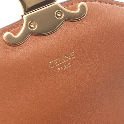 トリオンフ ショルダーウォレット PVC レザー ホワイト ブラウン セリーヌ バッグ CELINE