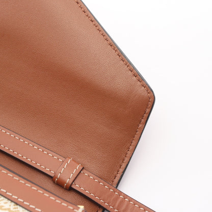 トリオンフ ショルダーウォレット PVC レザー ホワイト ブラウン セリーヌ バッグ CELINE