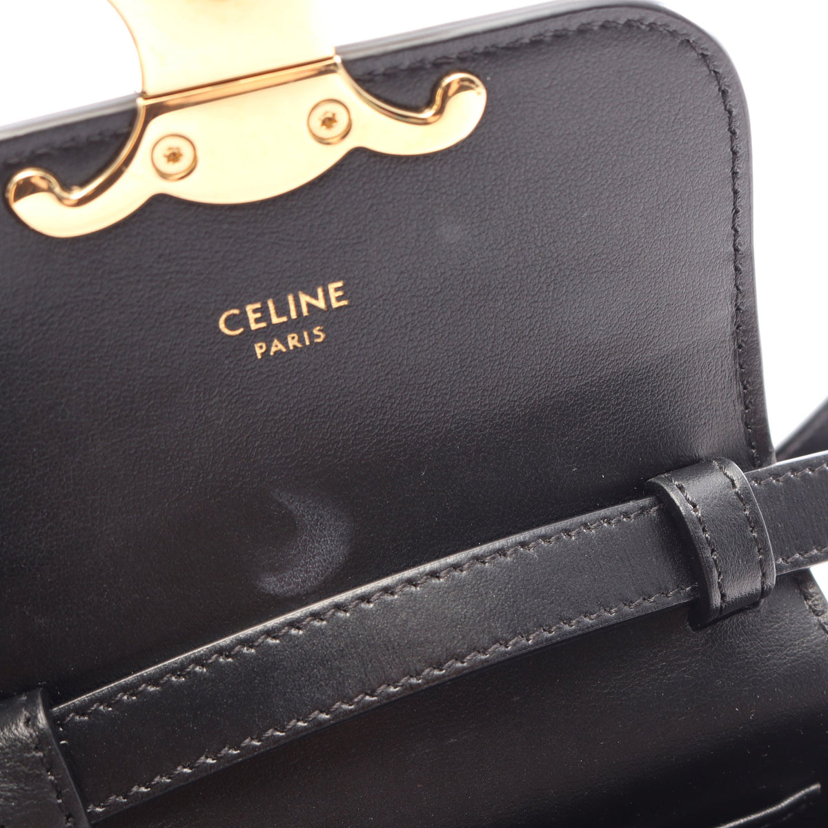 ミニ クロード ショルダーバッグ レザー ブラック セリーヌ バッグ CELINE