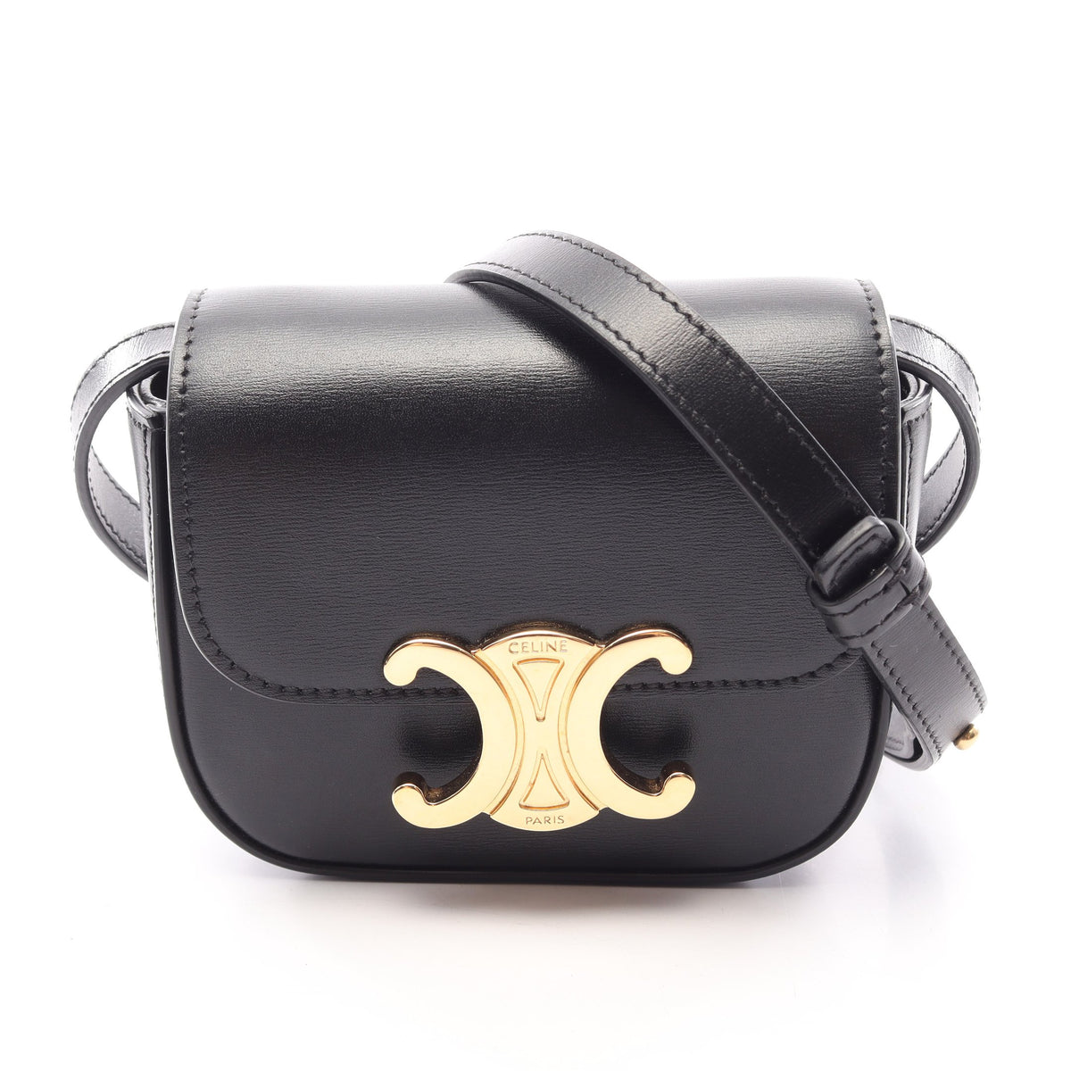 ミニ クロード ショルダーバッグ レザー ブラック セリーヌ バッグ CELINE