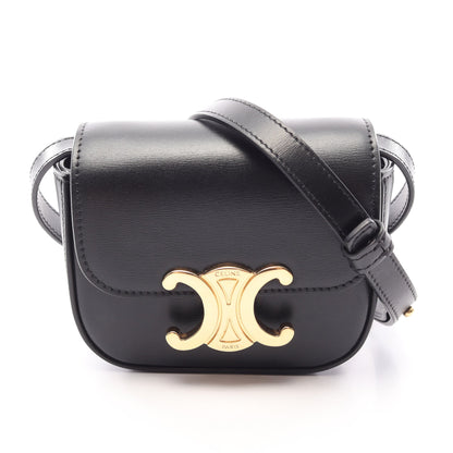 ミニ クロード ショルダーバッグ レザー ブラック セリーヌ バッグ CELINE
