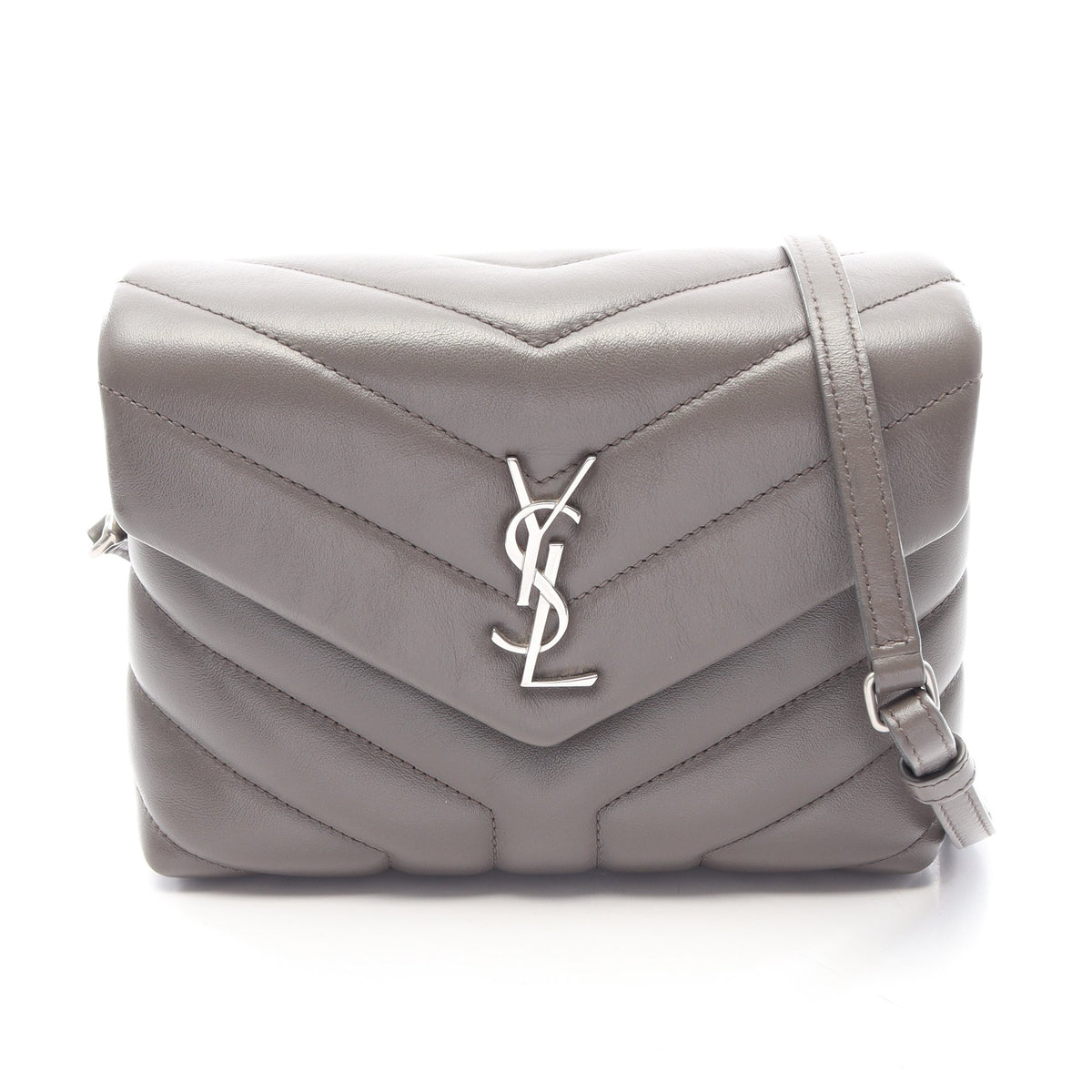 トイバッグ ルル ショルダーバッグ レザー グレー サンローランパリ バッグ SAINT LAURENT PARIS