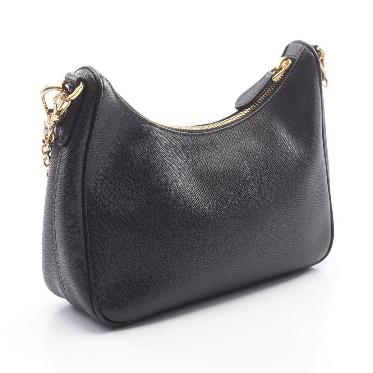 Re-Edition 2005 チェーンショルダーバッグ サフィアーノレザー ブラック プラダ バッグ PRADA