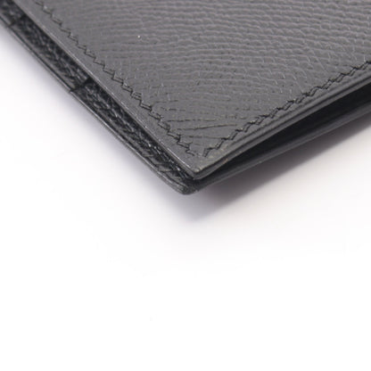 ベアンクラシック 二つ折り長財布 ヴォーエプソン ブラック ゴールド金具 □K刻印 エルメス 財布・小物 HERMES