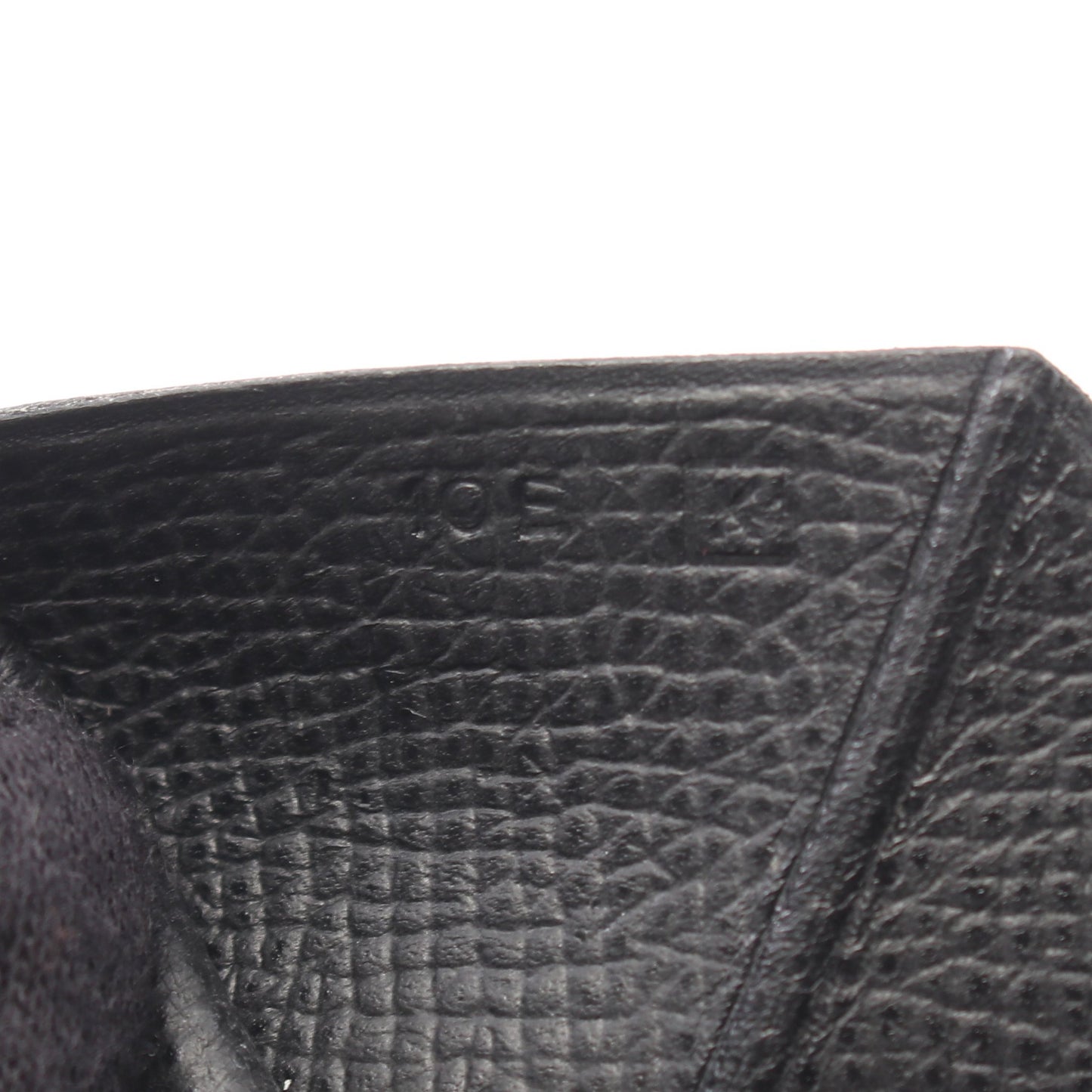 ベアンクラシック 二つ折り長財布 ヴォーエプソン ブラック ゴールド金具 □K刻印 エルメス 財布・小物 HERMES