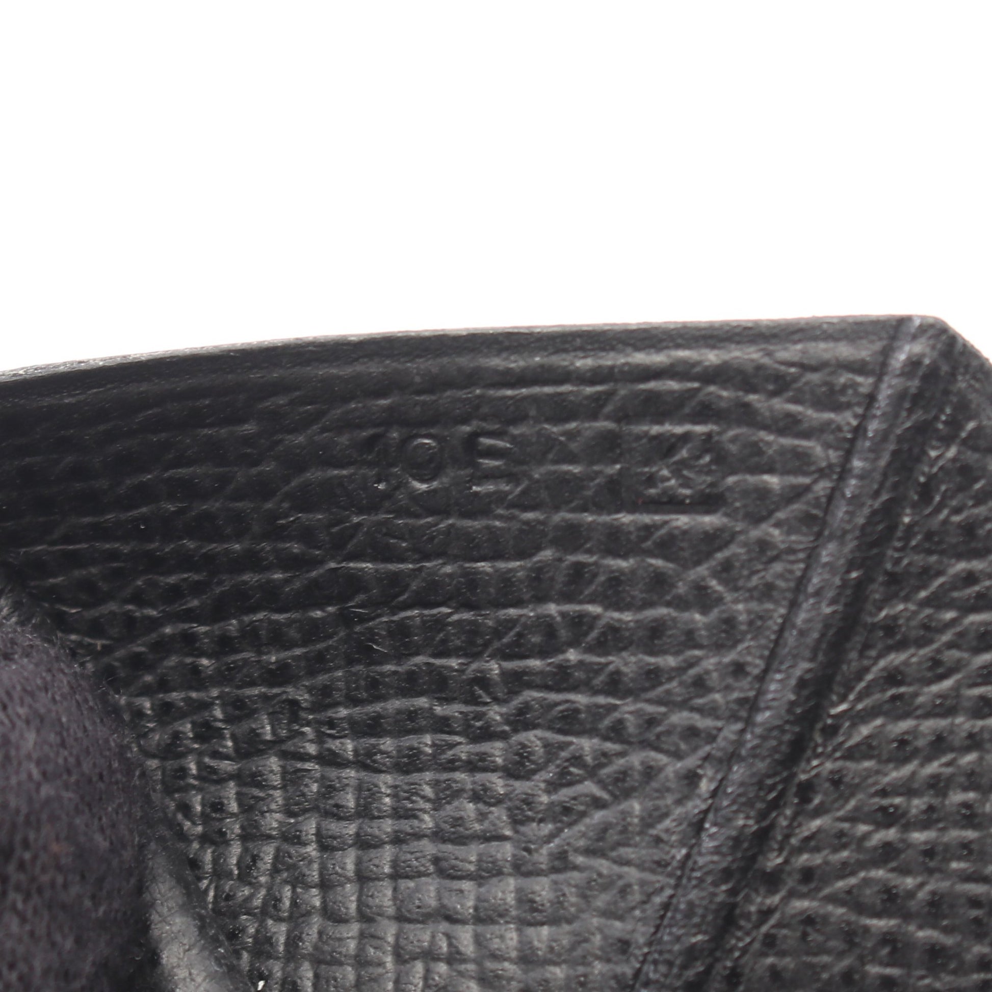 ベアンクラシック 二つ折り長財布 ヴォーエプソン ブラック ゴールド金具 □K刻印 エルメス 財布・小物 HERMES