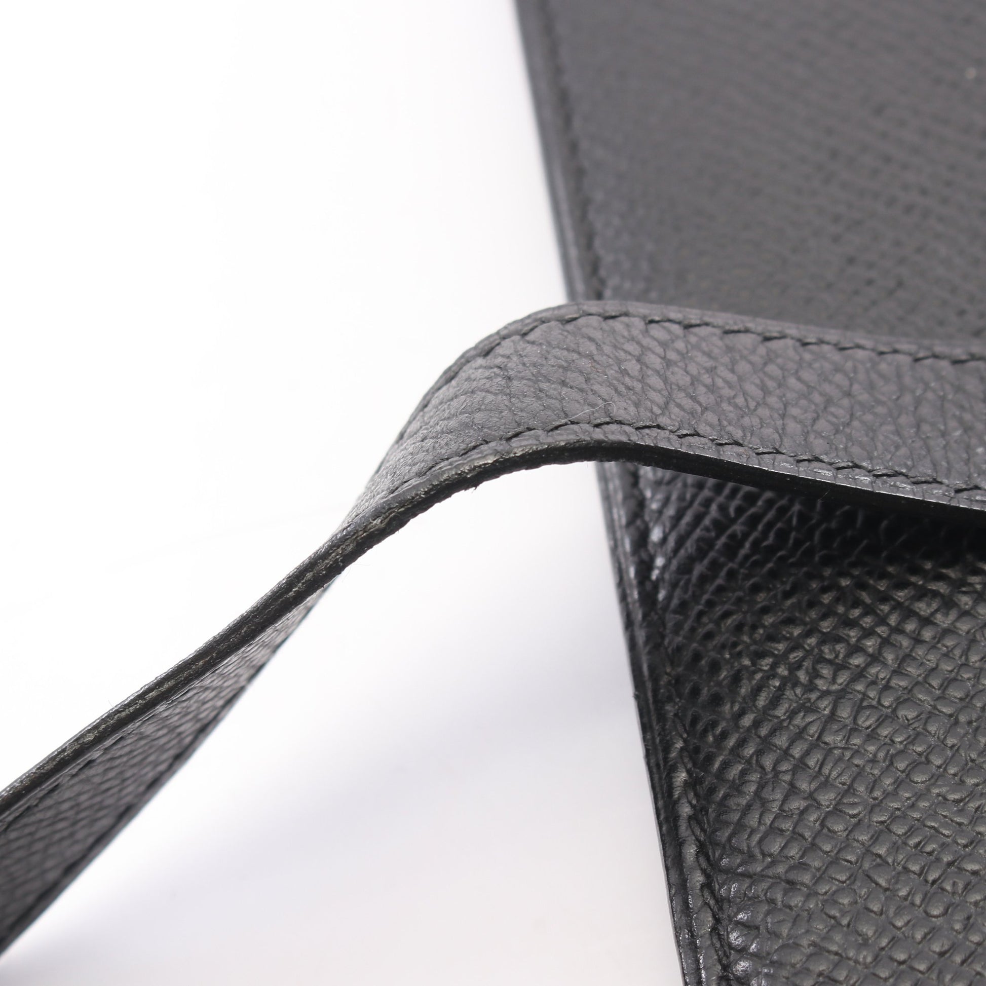 ベアンクラシック 二つ折り長財布 ヴォーエプソン ブラック ゴールド金具 □K刻印 エルメス 財布・小物 HERMES