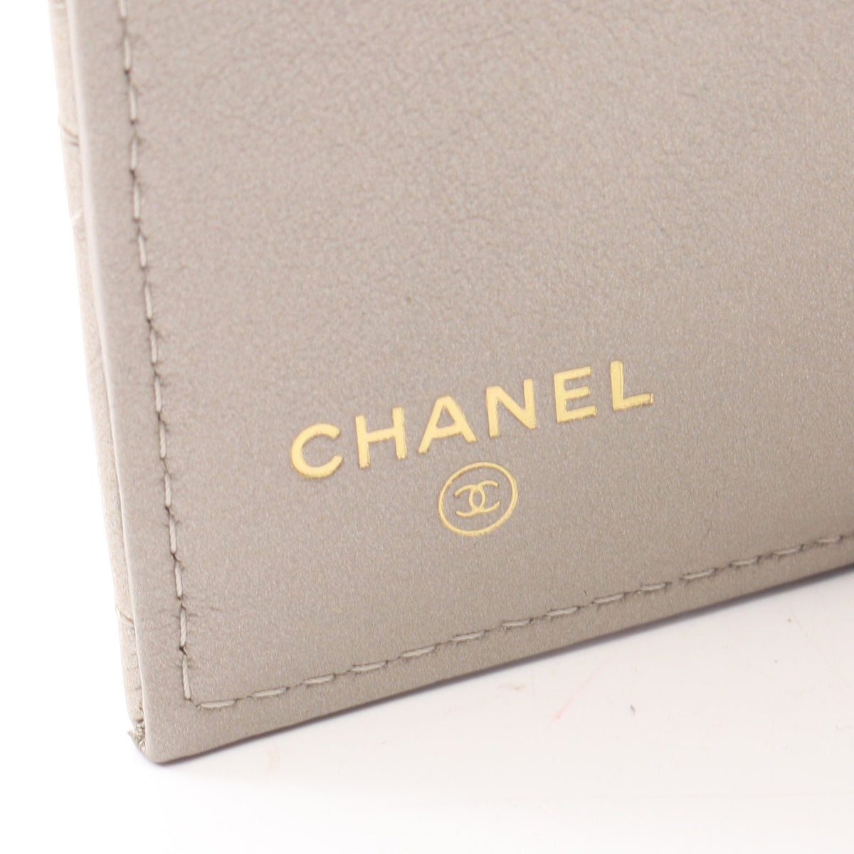 2.55 マトラッセ 三つ折り財布 レザー シャンパンゴールド ゴールド金具 シャネル 財布・小物 CHANEL