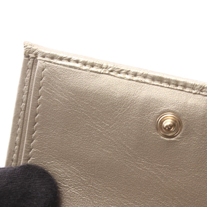 2.55 マトラッセ 三つ折り財布 レザー シャンパンゴールド ゴールド金具 シャネル 財布・小物 CHANEL