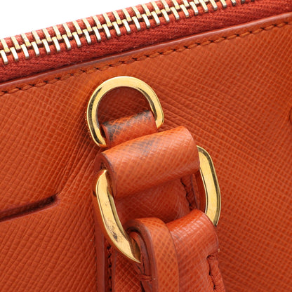 SAFFIANO LUX 2WAY ハンドバッグ サフィアーノレザー オレンジ プラダ バッグ PRADA