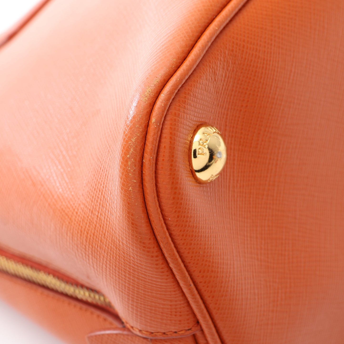 SAFFIANO LUX 2WAY ハンドバッグ サフィアーノレザー オレンジ プラダ バッグ PRADA