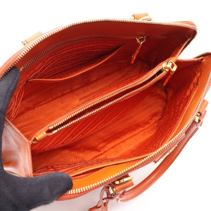 SAFFIANO LUX 2WAY ハンドバッグ サフィアーノレザー オレンジ プラダ バッグ PRADA