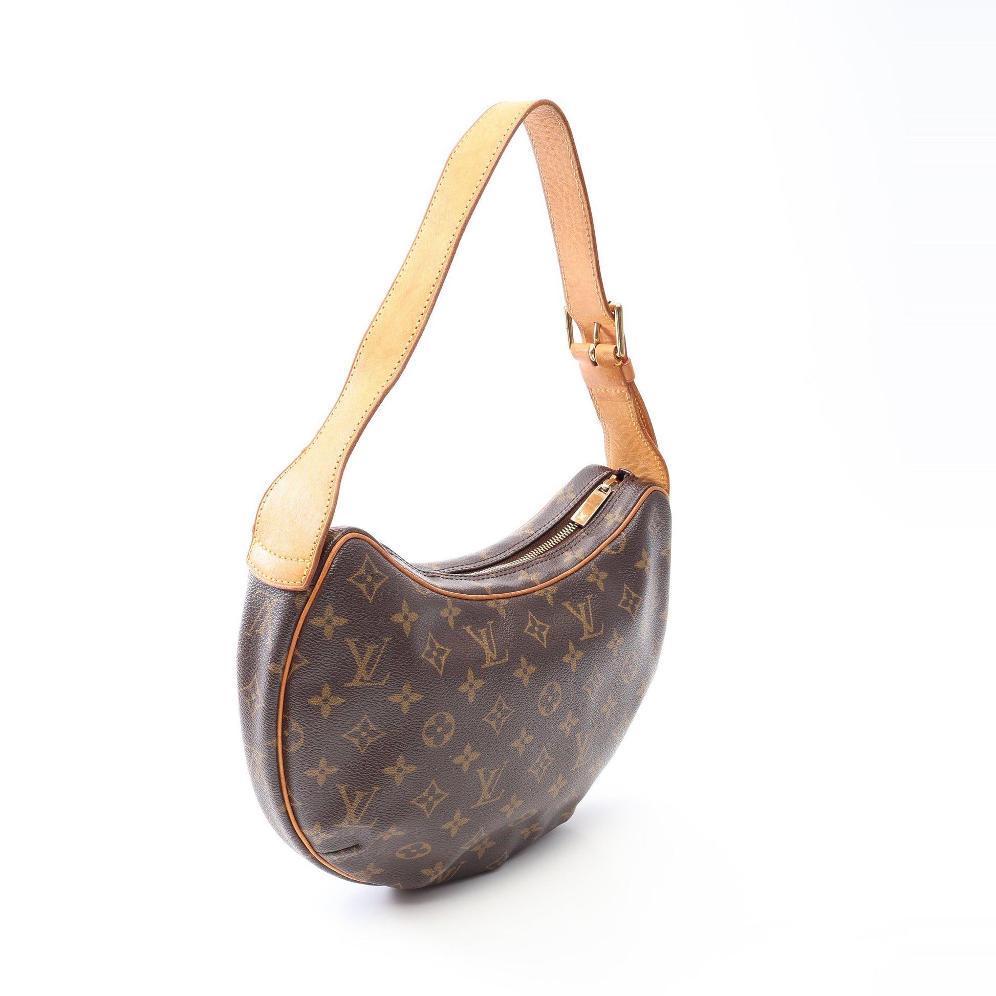 クロワッサンMM モノグラム ショルダーバッグ PVC レザー ブラウン ルイヴィトン バッグ LOUIS VUITTON