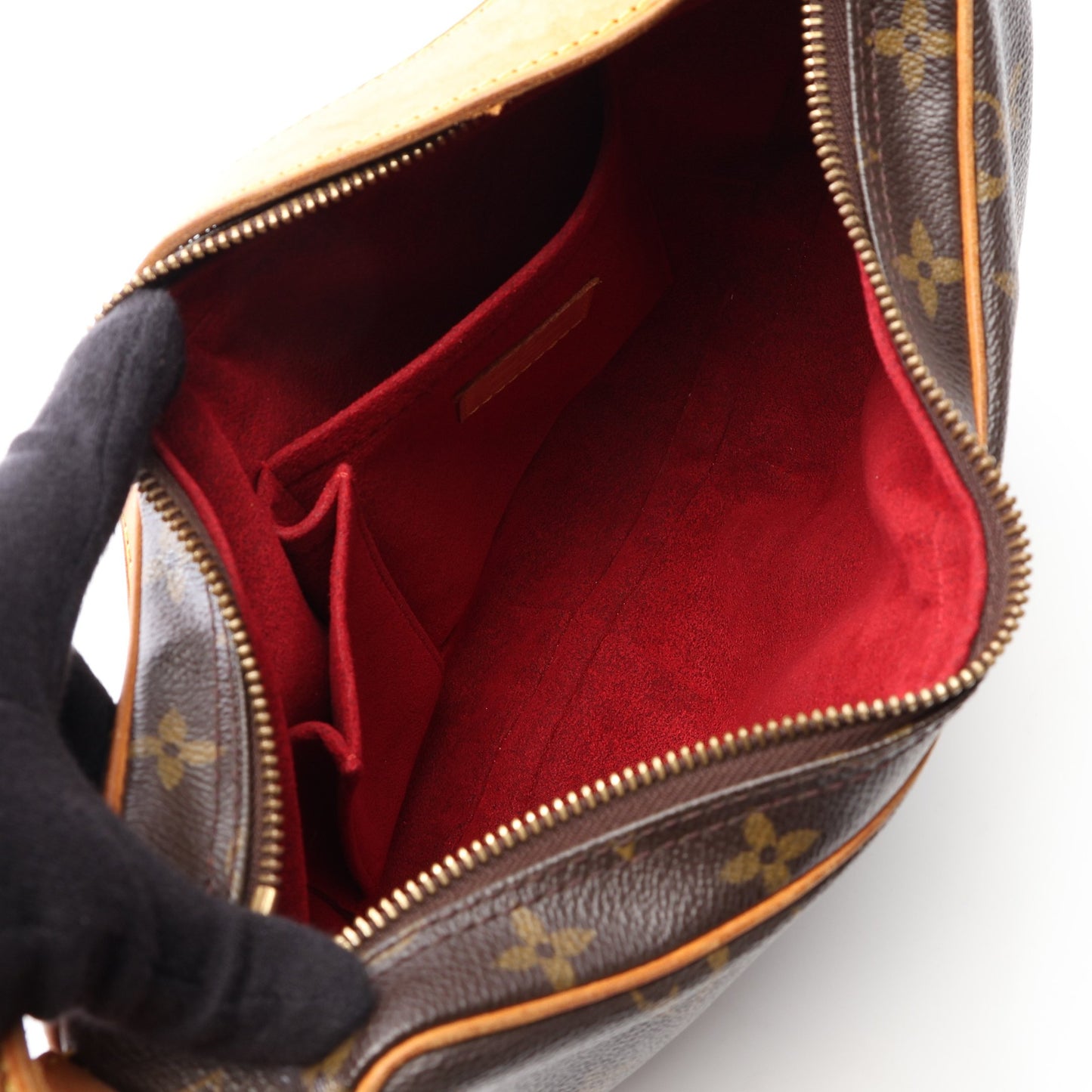 クロワッサンMM モノグラム ショルダーバッグ PVC レザー ブラウン ルイヴィトン バッグ LOUIS VUITTON