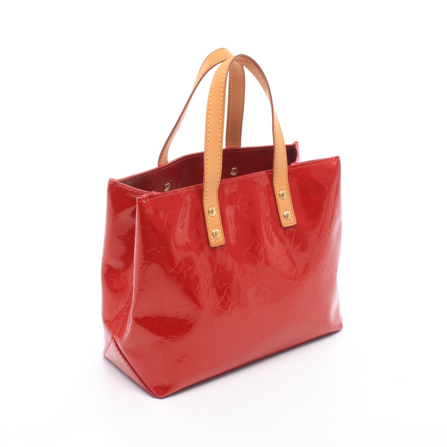 リードPM モノグラムヴェルニ ポムダムール ハンドバッグ レザー レッド ルイヴィトン バッグ LOUIS VUITTON