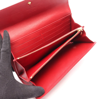 ポルトフォイユ サラ モノグラムヴェルニ ポムダムール 二つ折り長財布 レザー レッド ルイヴィトン 財布・小物 LOUIS VUITTON