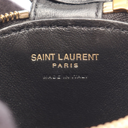 マイクロ コーンポーチ バッグチャーム レザー ブラック サンローランパリ 財布・小物 SAINT LAURENT PARIS