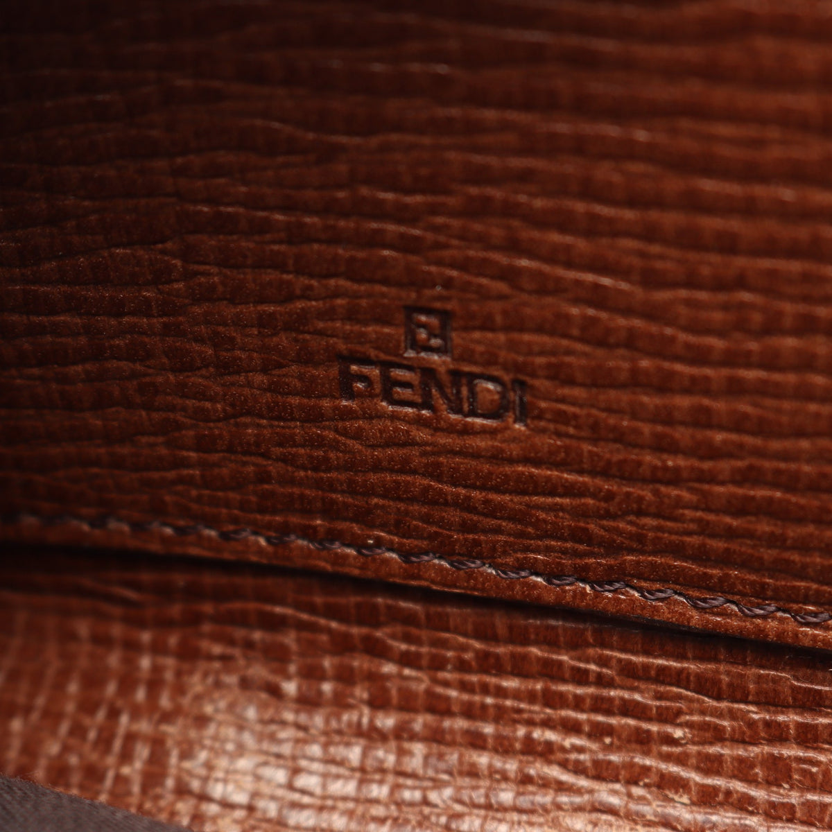 ズッカ ラウンドファスナー長財布 PVC レザー ブラウン ブラック フェンディ 財布・小物 FENDI