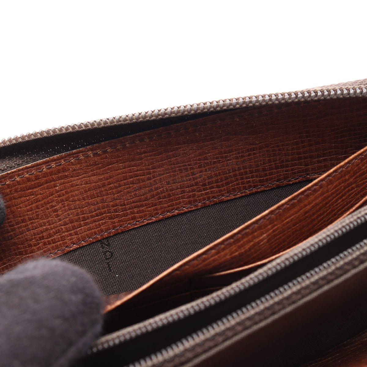 ズッカ ラウンドファスナー長財布 PVC レザー ブラウン ブラック フェンディ 財布・小物 FENDI
