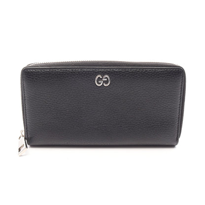 GGメタル ラウンドファスナー長財布 レザー ブラック グッチ 財布・小物 GUCCI