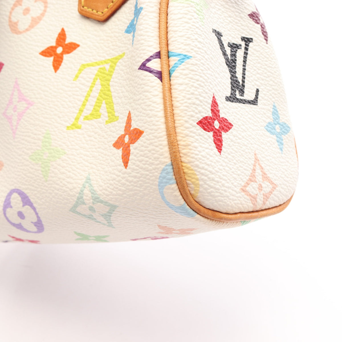 ミニスピーディ モノグラムマルチカラー ブロン ハンドバッグ PVC レザー ホワイト ルイヴィトン バッグ LOUIS VUITTON