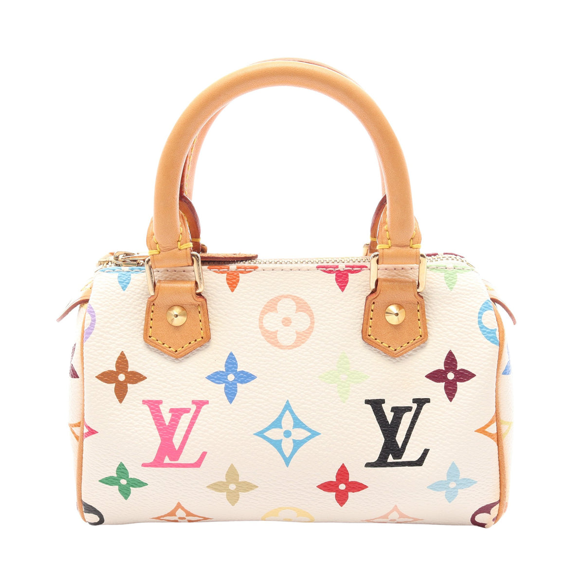 ミニスピーディ モノグラムマルチカラー ブロン ハンドバッグ PVC レザー ホワイト ルイヴィトン バッグ LOUIS VUITTON