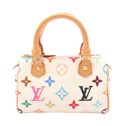 ミニスピーディ モノグラムマルチカラー ブロン ハンドバッグ PVC レザー ホワイト ルイヴィトン バッグ LOUIS VUITTON