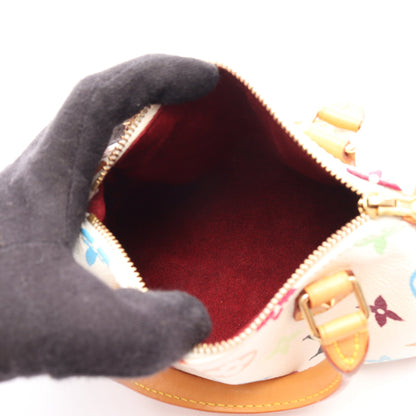 ミニスピーディ モノグラムマルチカラー ブロン ハンドバッグ PVC レザー ホワイト ルイヴィトン バッグ LOUIS VUITTON