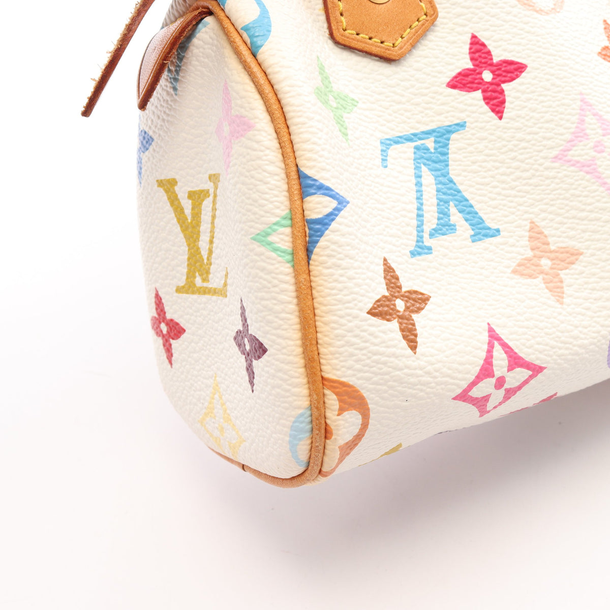 ミニスピーディ モノグラムマルチカラー ブロン ハンドバッグ PVC レザー ホワイト ルイヴィトン バッグ LOUIS VUITTON