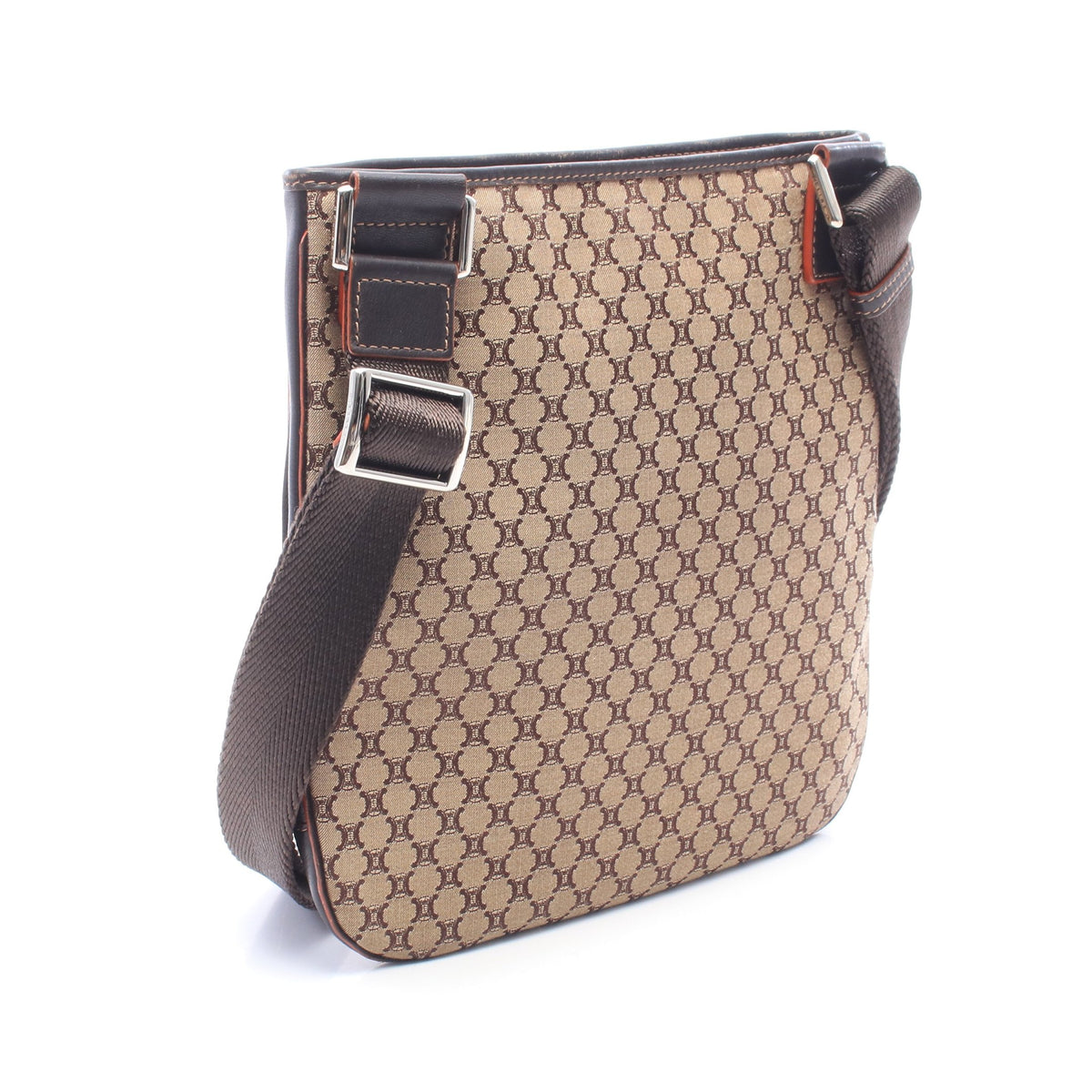 マカダム ショルダーバッグ キャンバス レザー ブラウン ダークブラウン セリーヌ バッグ CELINE