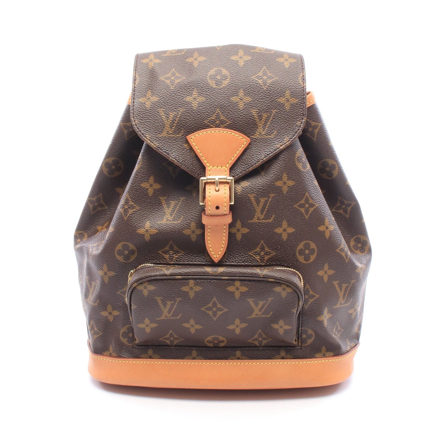 モンスリMM モノグラム バックパック リュックサック PVC レザー ブラウン ルイヴィトン バッグ LOUIS VUITTON