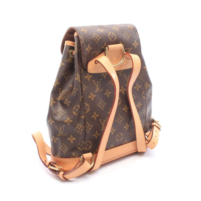 モンスリMM モノグラム バックパック リュックサック PVC レザー ブラウン ルイヴィトン バッグ LOUIS VUITTON