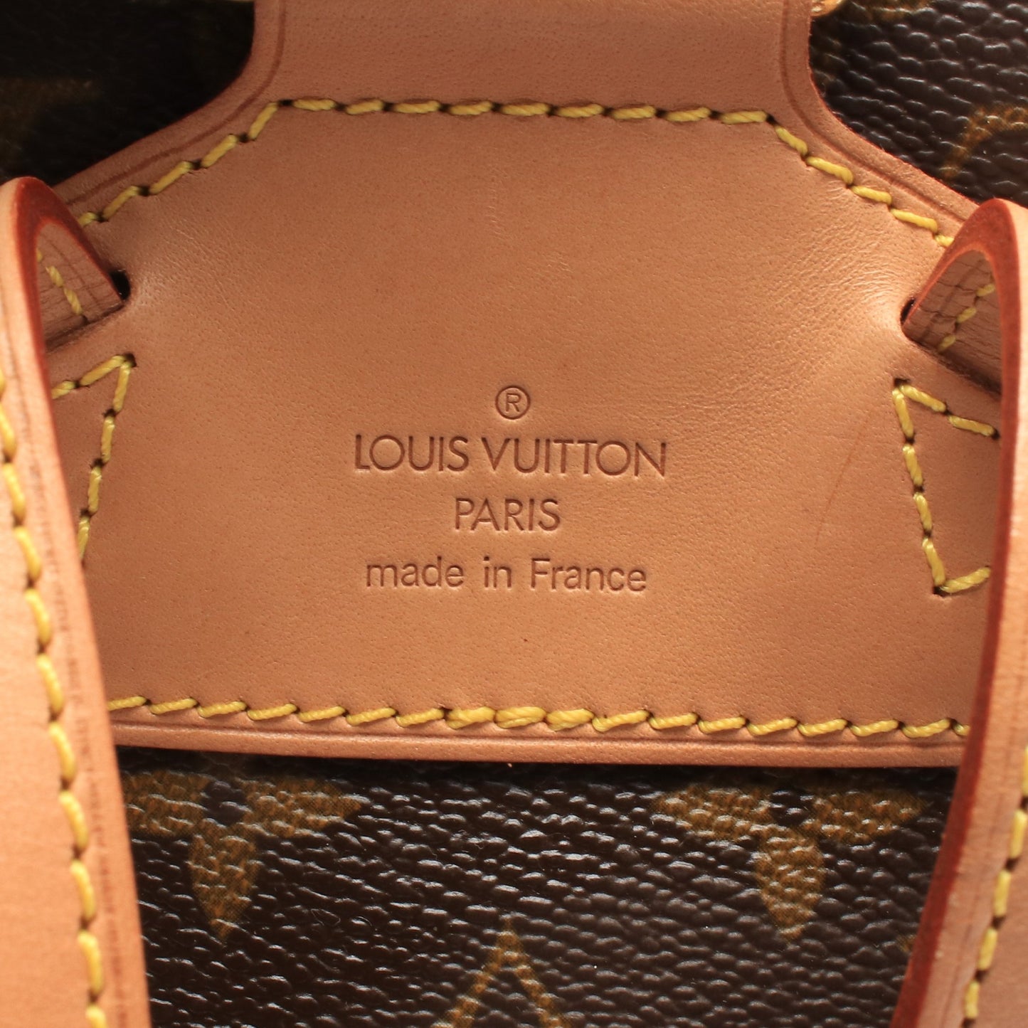 モンスリMM モノグラム バックパック リュックサック PVC レザー ブラウン ルイヴィトン バッグ LOUIS VUITTON
