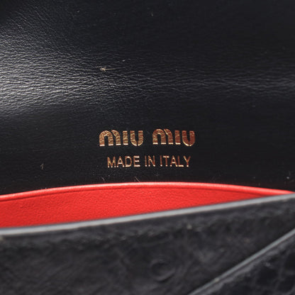 MADRAS LOVE マドラス ラブ エンベロープ ポーチ レザー パイソン ブラック ミュウミュウ 財布・小物 miu miu