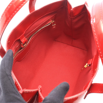 ウィルシャーPM モノグラムヴェルニ ポムダムール ハンドバッグ レザー レッド ルイヴィトン バッグ LOUIS VUITTON