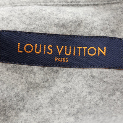 PLASTRON SHIRT WITH SASH AND P ジャケット カシミヤ コットン グレー ルイヴィトン