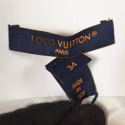 フレア スカート ウール シルク オフホワイト ルイヴィトン ボトムス LOUIS VUITTON
