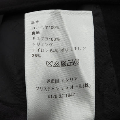 ダブルブレスト チェスターコート カシミヤ ブラック ディオール